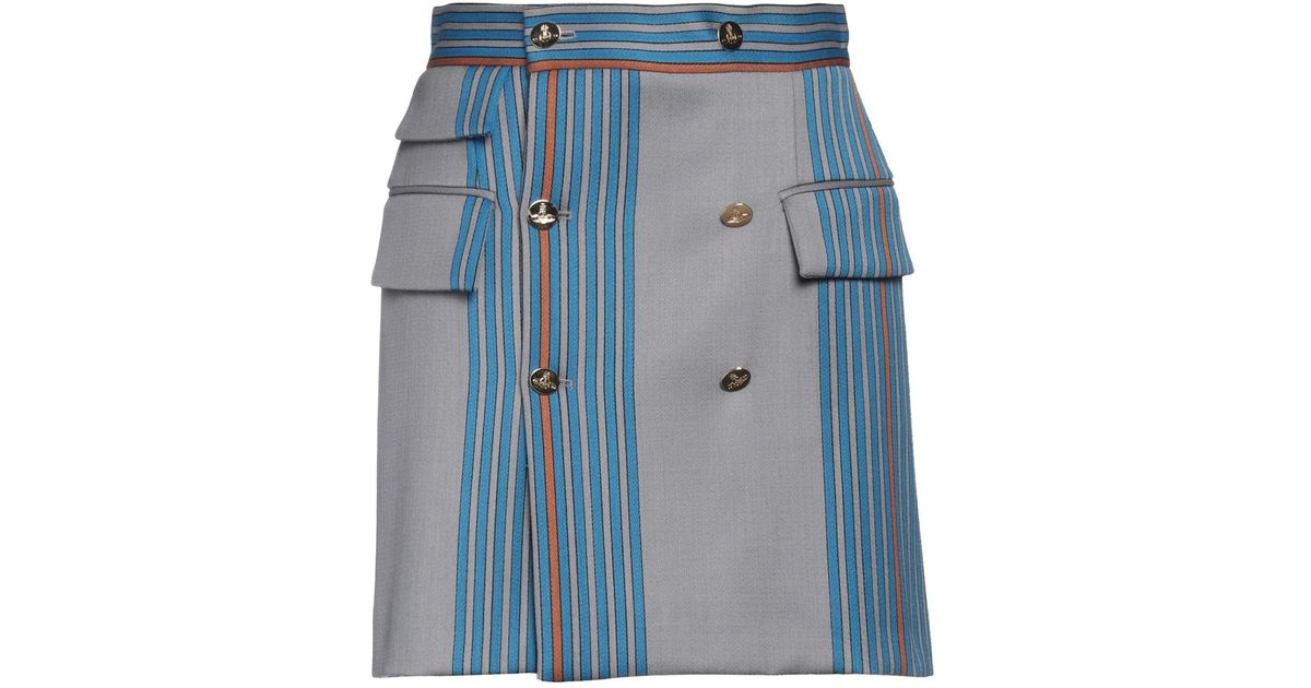 Vivienne Westwood Mini Skirt in Blue | Lyst