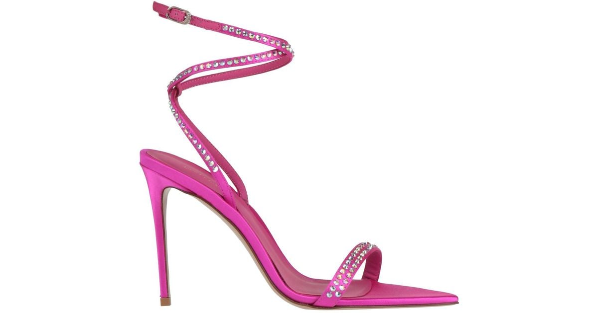Le Silla Fuchsia Sandals Textile Fibers In Pink Lyst le-silla-fuchsia-sandals-textile-fibers-in-pink-lyst