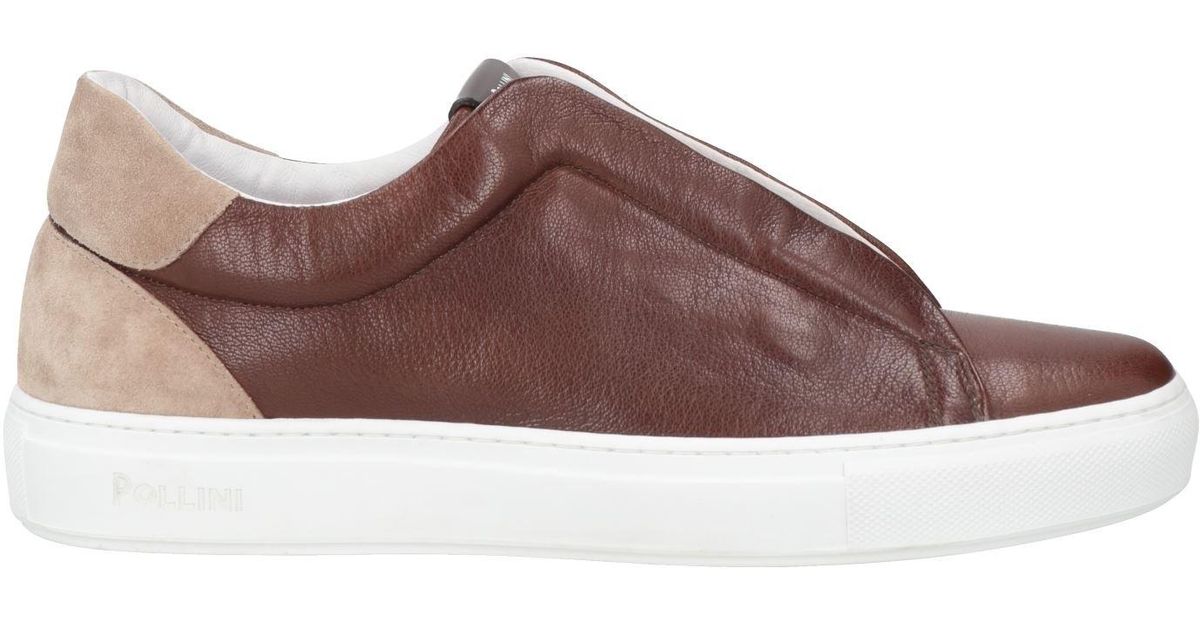 Obuca Pollini Pollini Cocoa Sneakers Leather in Brown for Men | Lyst