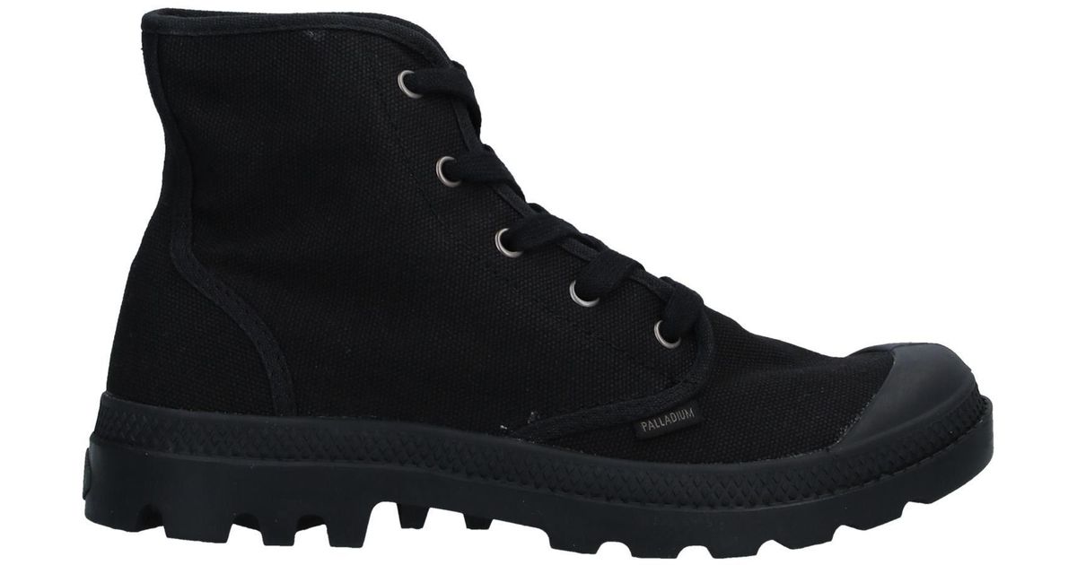 palladium black canvas boots