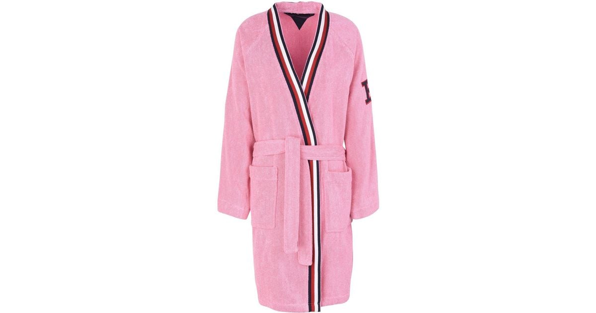 Tommy Hilfiger Dressing Gown Or Bathrobe in Pink | Lyst UK