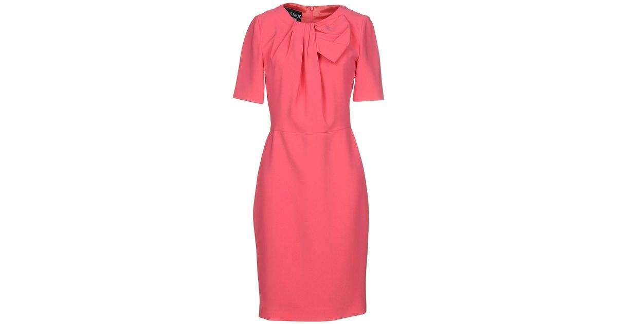 Boutique Moschino Synthetic Knee-length Dress in Pink - Lyst