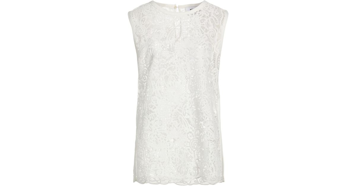 Alpha Studio Tops in White | Lyst