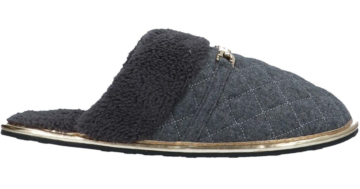 Juicy Couture Slippers in Lead (Gray) - Lyst