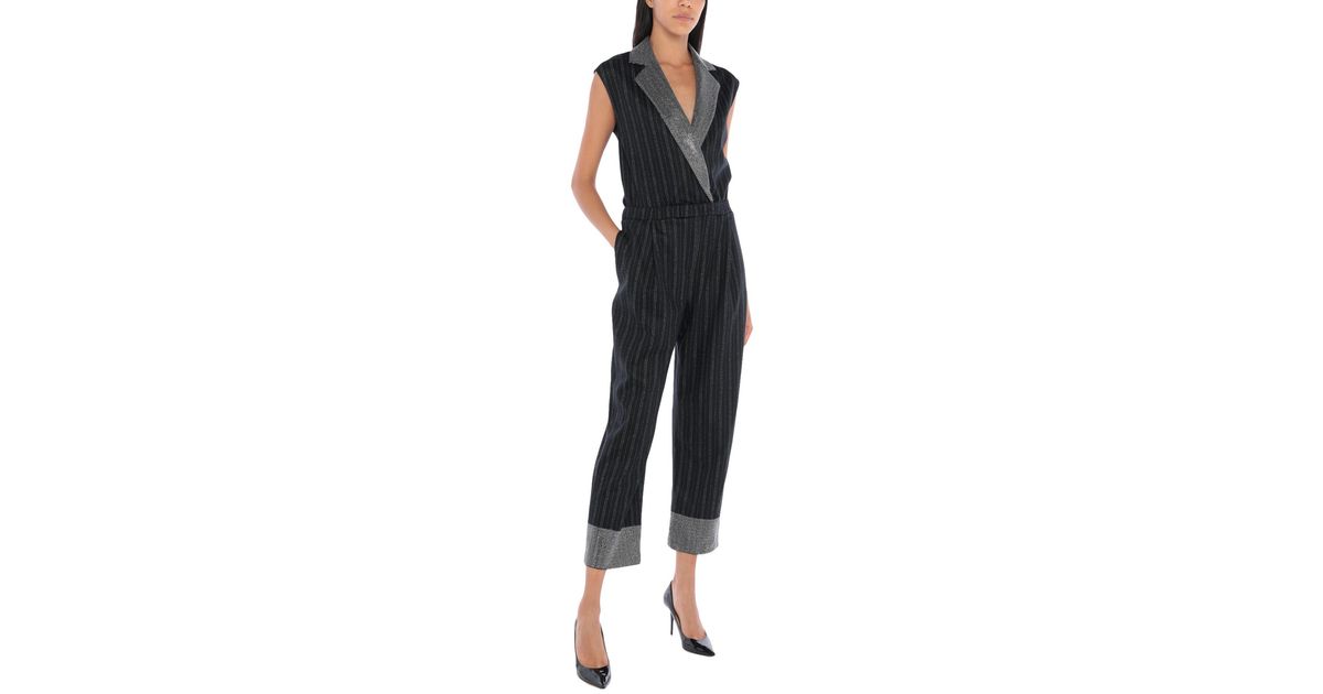 Emporio Armani Synthetic Jumpsuit in Black - Lyst