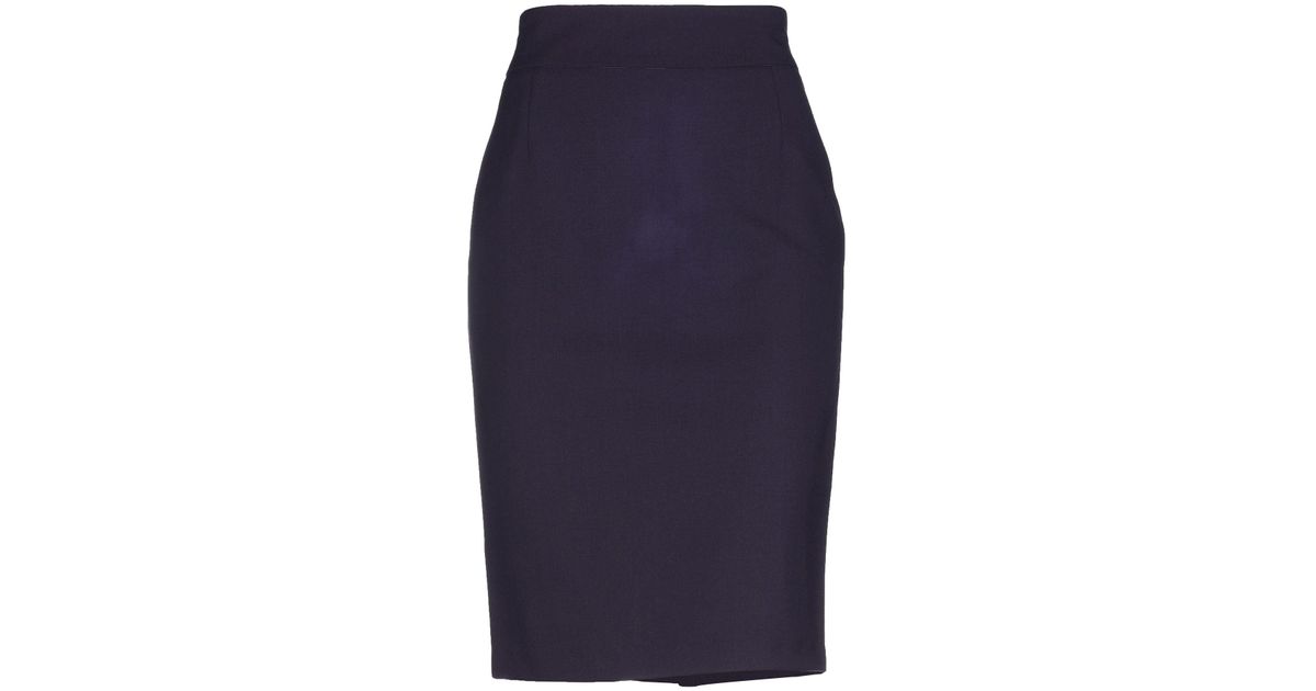 Love Moschino Synthetic Knee Length Skirt in Purple - Lyst