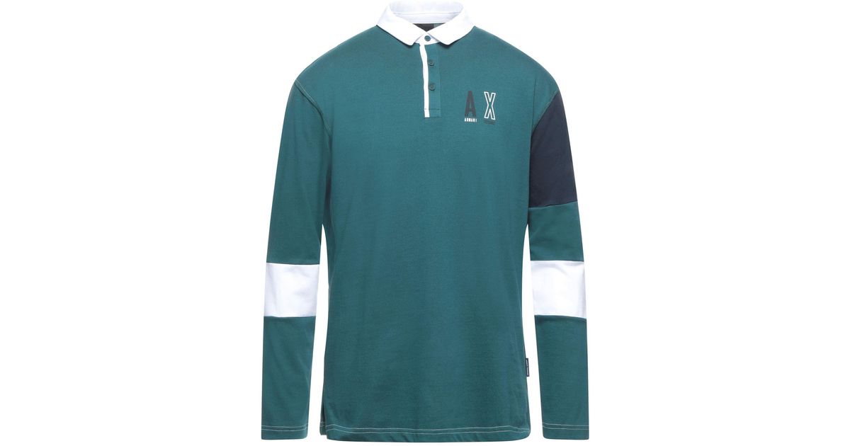 Armani Exchange Polo Shirt in Deep Jade (Blue) for Men - Lyst