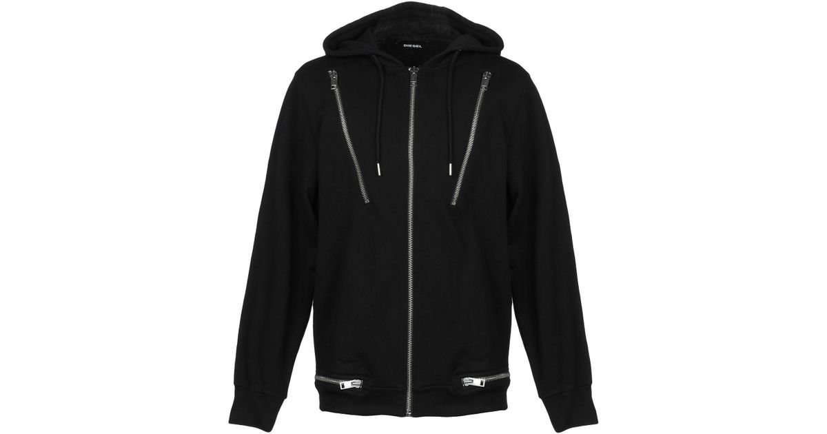 DIESEL Cotton Sweatshirt in Black for Men - Lyst
