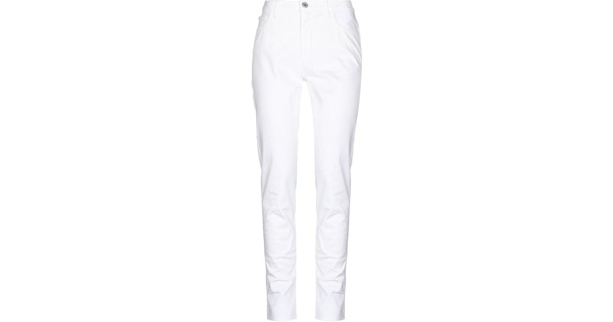 Trussardi Cotton Casual Trouser in White - Lyst