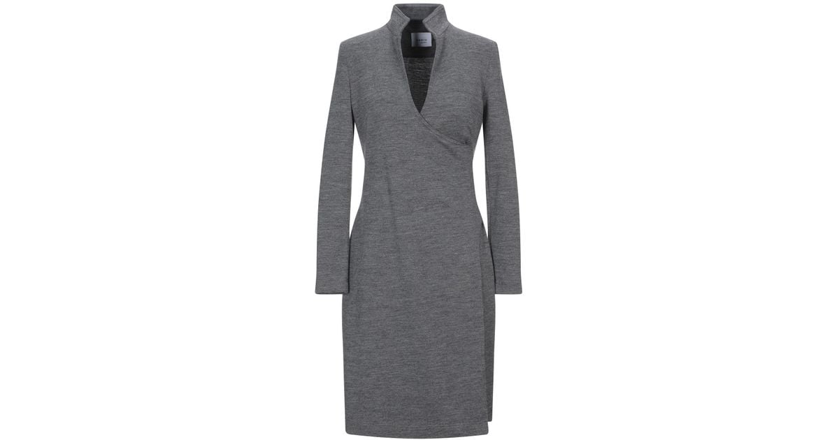 Akris Punto Wool Short Dress in Grey (Gray) - Lyst