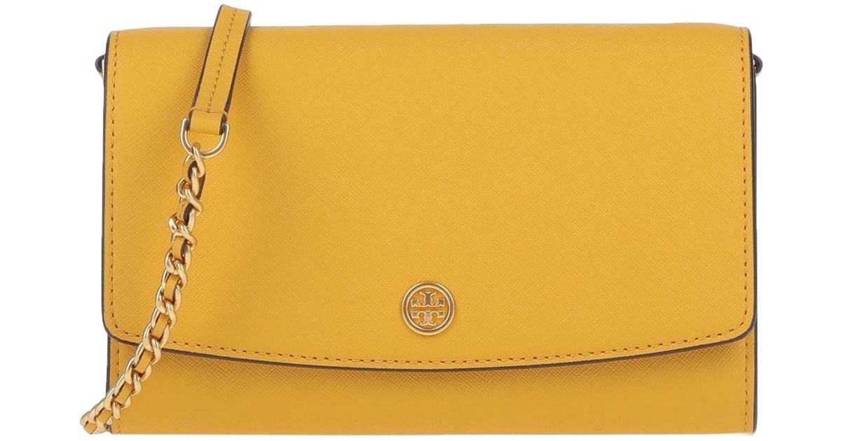 Tory Burch Leather Crossbody Bag in Yellow Lyst