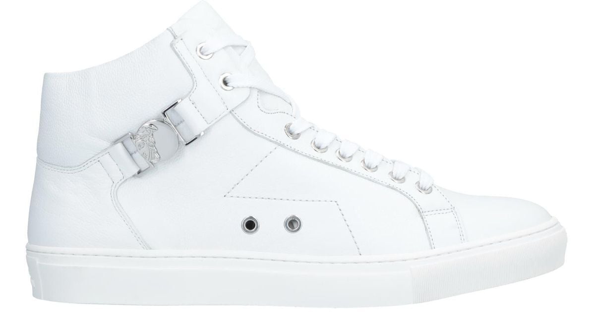 Versace Leather Hightops & Sneakers in White for Men Lyst