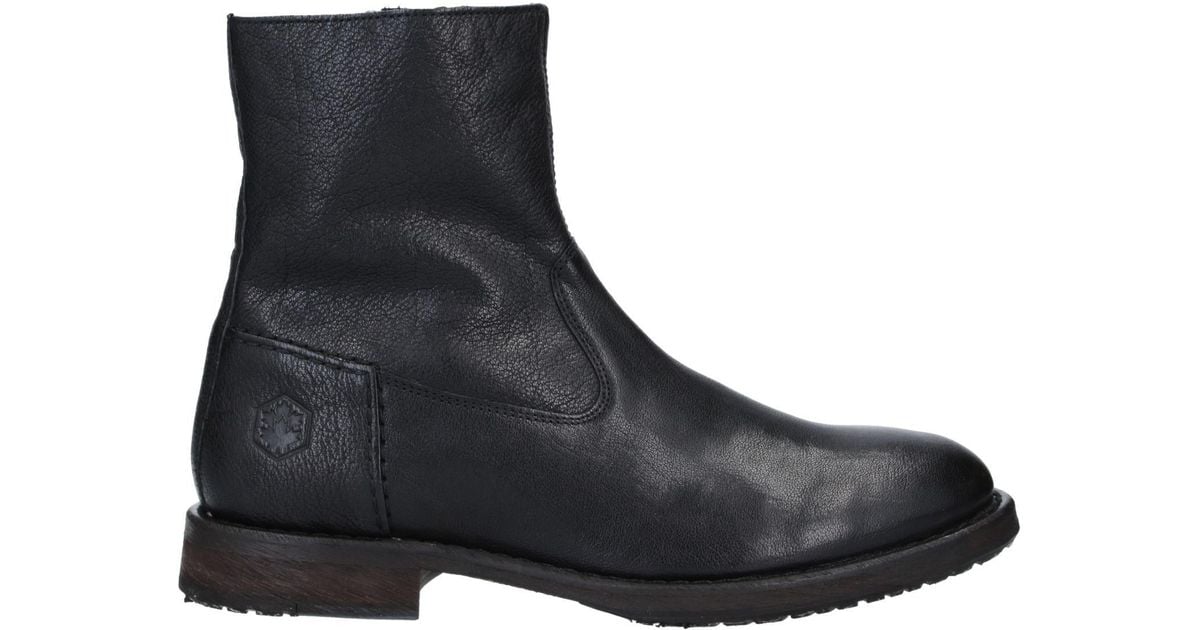 Lumberjack Leather Ankle Boots in Black for Men - Lyst