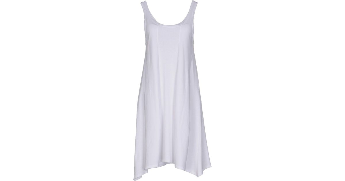 DKNY Cotton Short Dress in White - Lyst