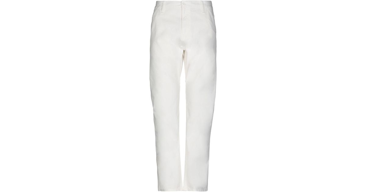 Carhartt Cotton Casual Pants in White for Men Lyst