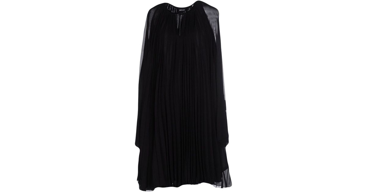 Just Cavalli Synthetic Knee-length Dress in Black - Lyst