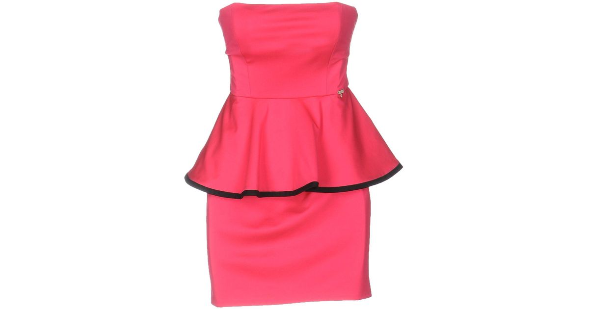 Liu Jo Synthetic Short Dress in Fuchsia (Pink) - Save 67% - Lyst