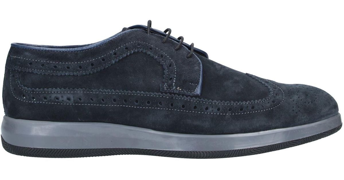 Bruno Verri Leather Lace-up Shoe in Dark Blue (Blue) for Men - Lyst