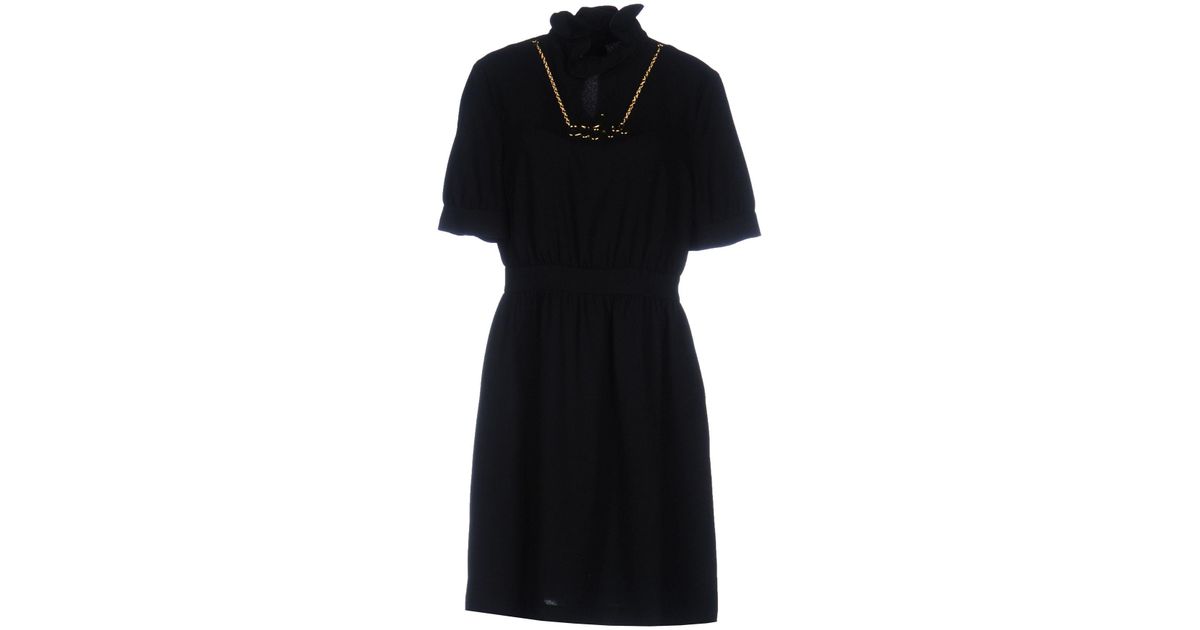 Love Moschino Synthetic Short Dress in Black - Lyst