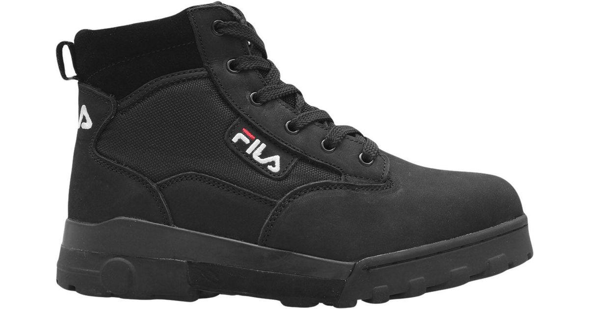 fila black high top sneakers