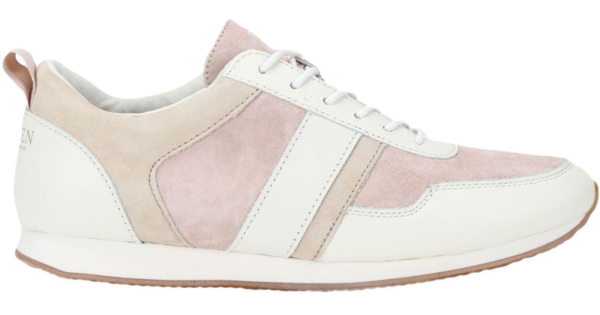 ralph lauren leather trainers womens