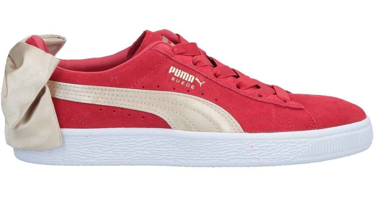 PUMA Suede Low-tops & Sneakers in Red - Lyst
