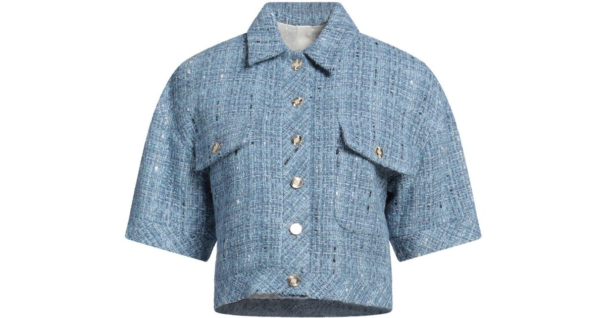 Sandro Azure Jacket Acrylic, Cotton, Synthetic Fibers, Viscose ...