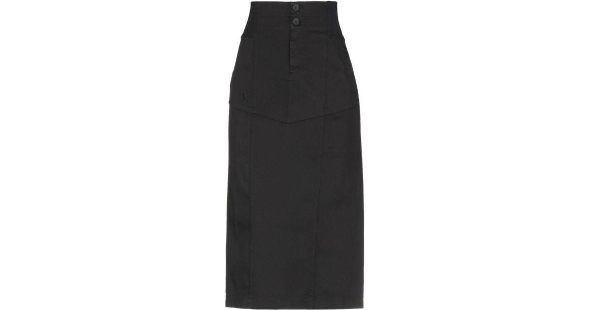 European Culture 3/4 Length Skirt in Black - Lyst