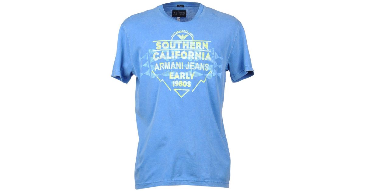 Armani Jeans T-shirt in Blue for Men | Lyst