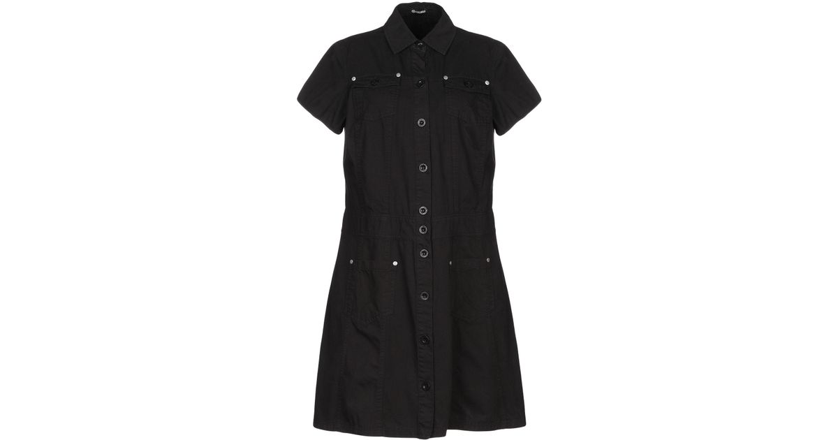 Colmar Cotton Short Dress in Black - Lyst