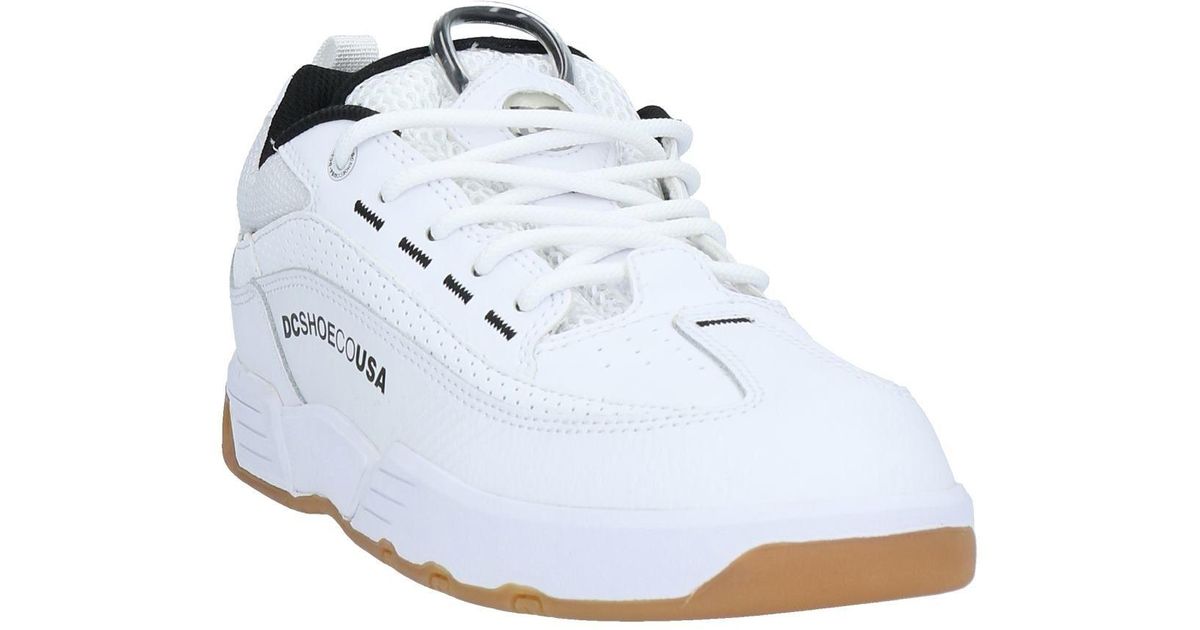 white leather dc shoes