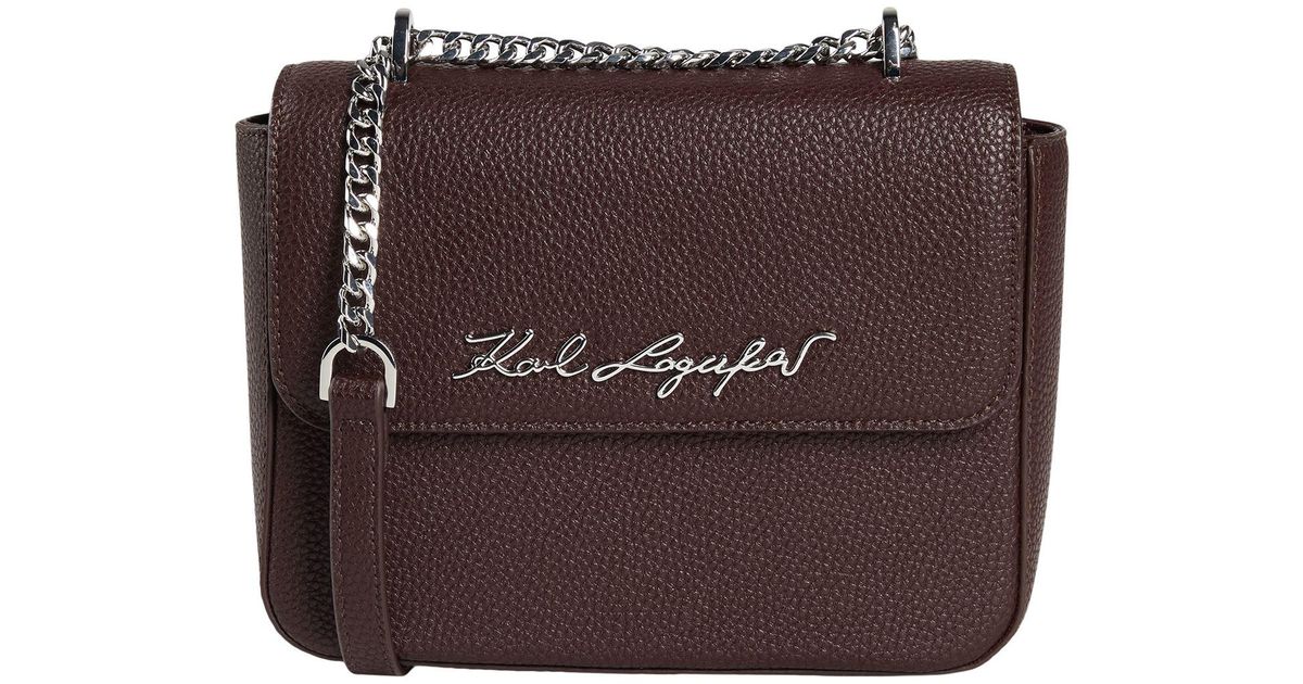 Karl Lagerfeld Cross-body Bag in Brown | Lyst UK