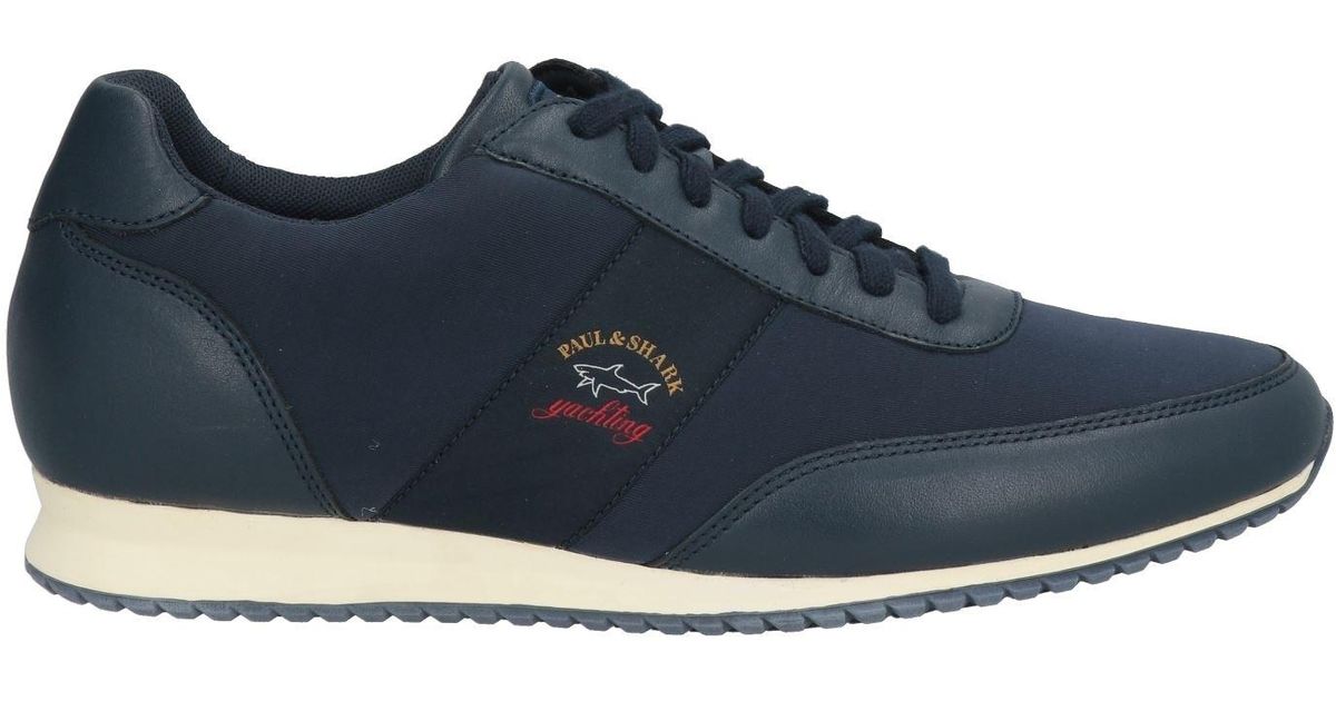 Paul & Shark Sneakers Cow Leather, Polyamide, Elastane in Blue for 