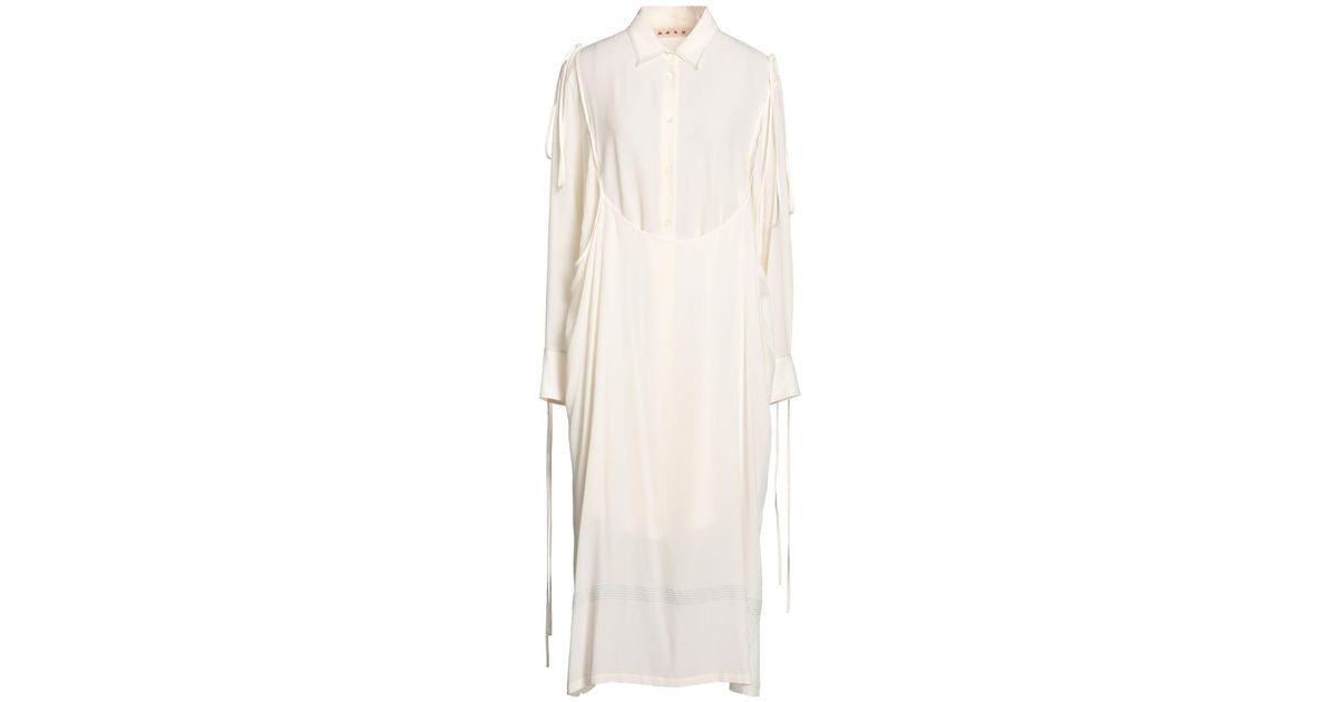 Marni Midi Dress in White | Lyst