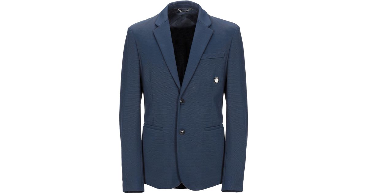 Versace Synthetic Blazer in Blue for Men - Lyst