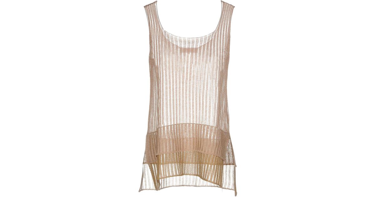 Jucca Synthetic Tank Top in Pale Pink (Pink) - Lyst