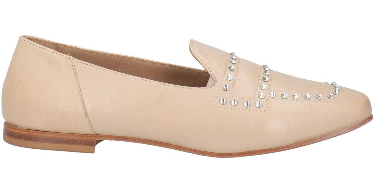 Triver Flight Loafers Leather in Natural | Lyst