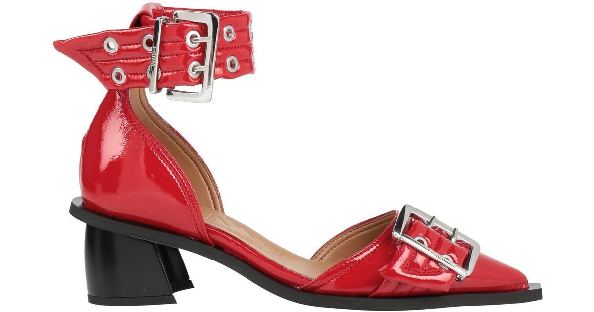 Ganni Pumps Synthetic Material in Red | Lyst