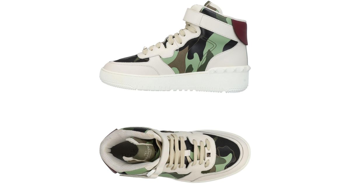 Sneakers \u0026 Tennis montantes Toile Valentino pour homme en coloris Vert - Lyst