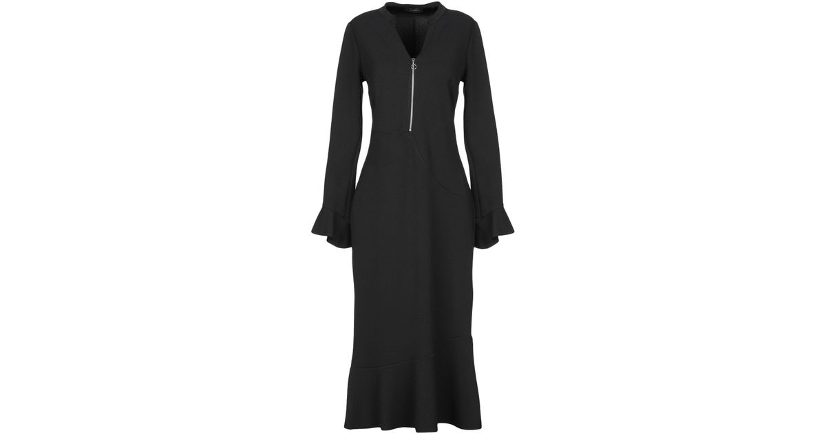 Soallure Synthetic 3/4 Length Dress in Black - Lyst