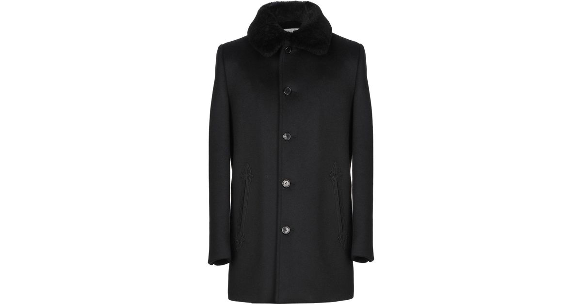 Saint Laurent Coat in Black for Men - Lyst