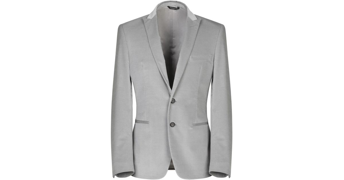 Tonello Velvet Blazer in Light Grey (Gray) for Men - Lyst