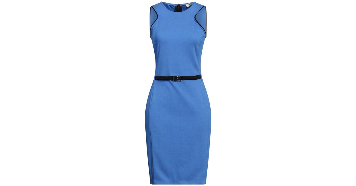 Mugler Mini Dress in Blue Lyst