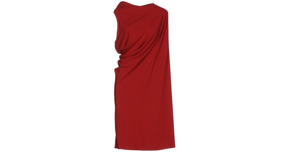 MM6 by Maison Martin Margiela Synthetic Long Dress in Brick Red (Red ...