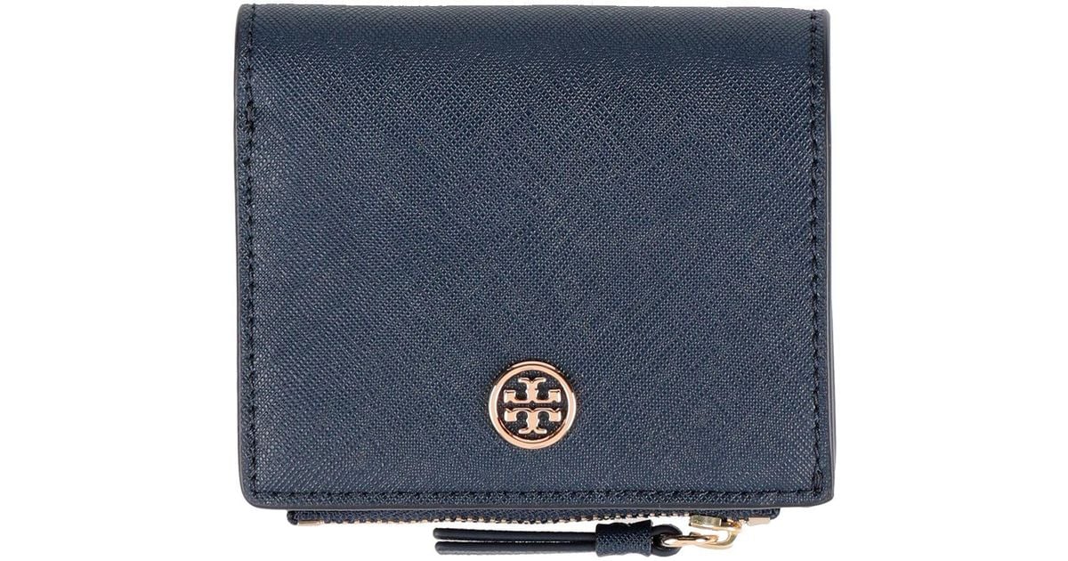 Tory Burch Leather Wallet in Dark Blue (Blue) for Men - Lyst