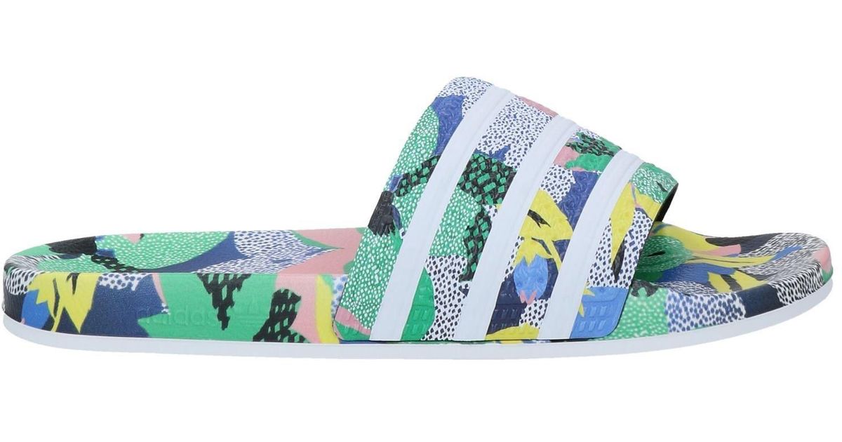 green adidas sandals