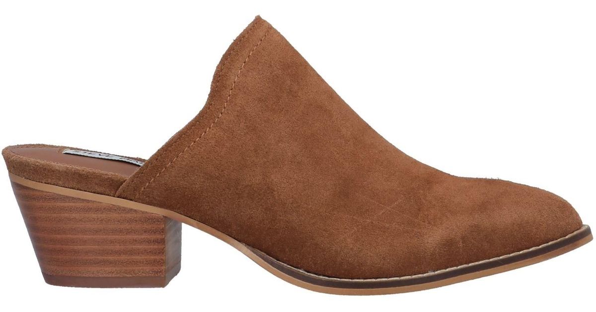 steve madden tan suede mules