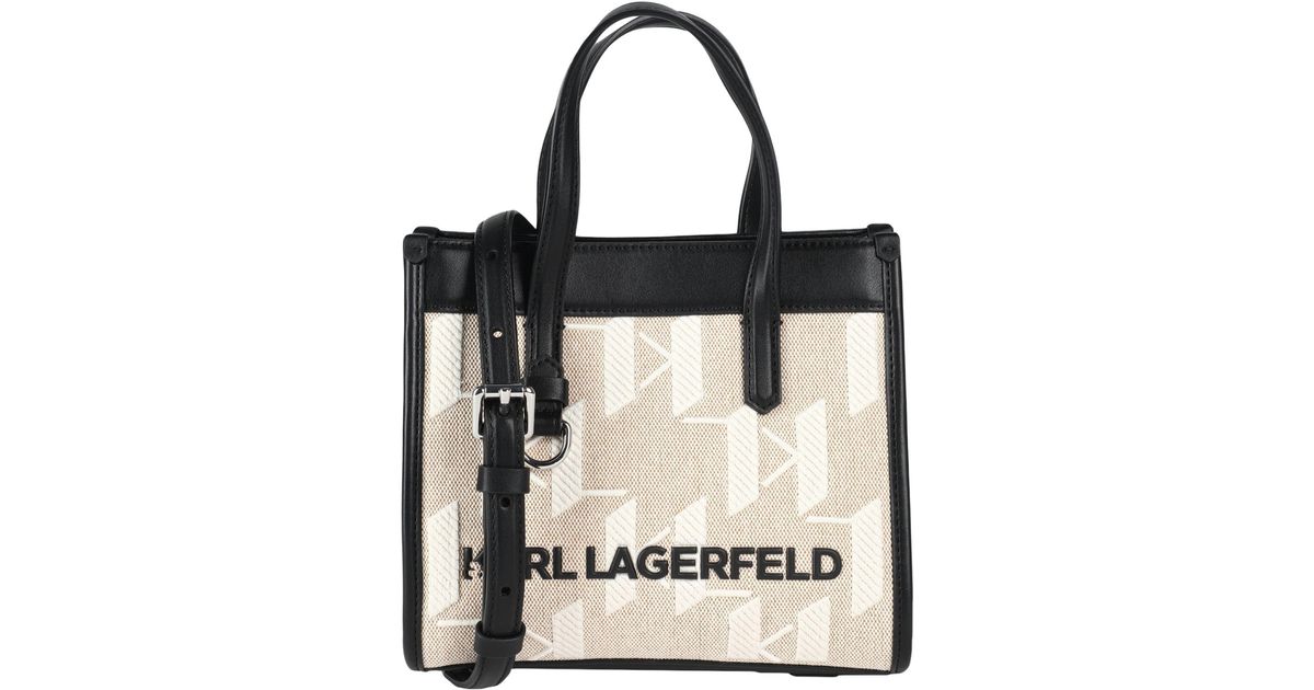 Karl Lagerfeld Synthetic Handbag in Beige (Natural) | Lyst