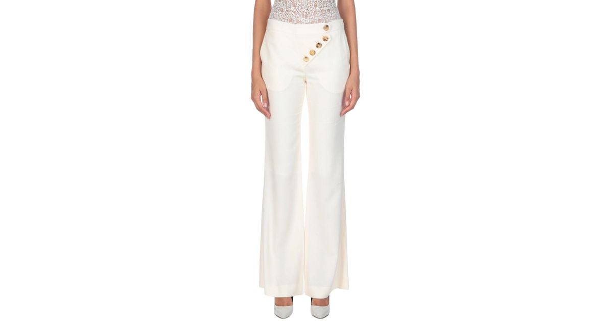 Chloé Synthetic Casual Pants in Ivory (White) - Lyst