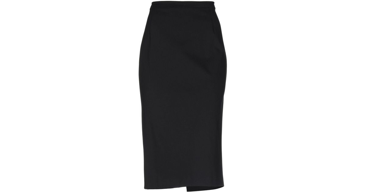 Caractere Synthetic 3/4 Length Skirt in Black - Lyst